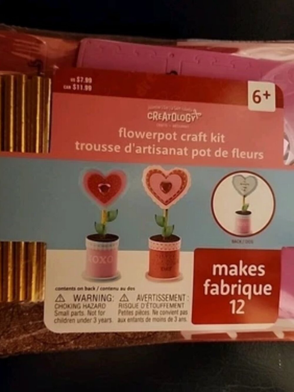 Flowerpot Valentine's Day Kid Craft Kit New By Creatology
